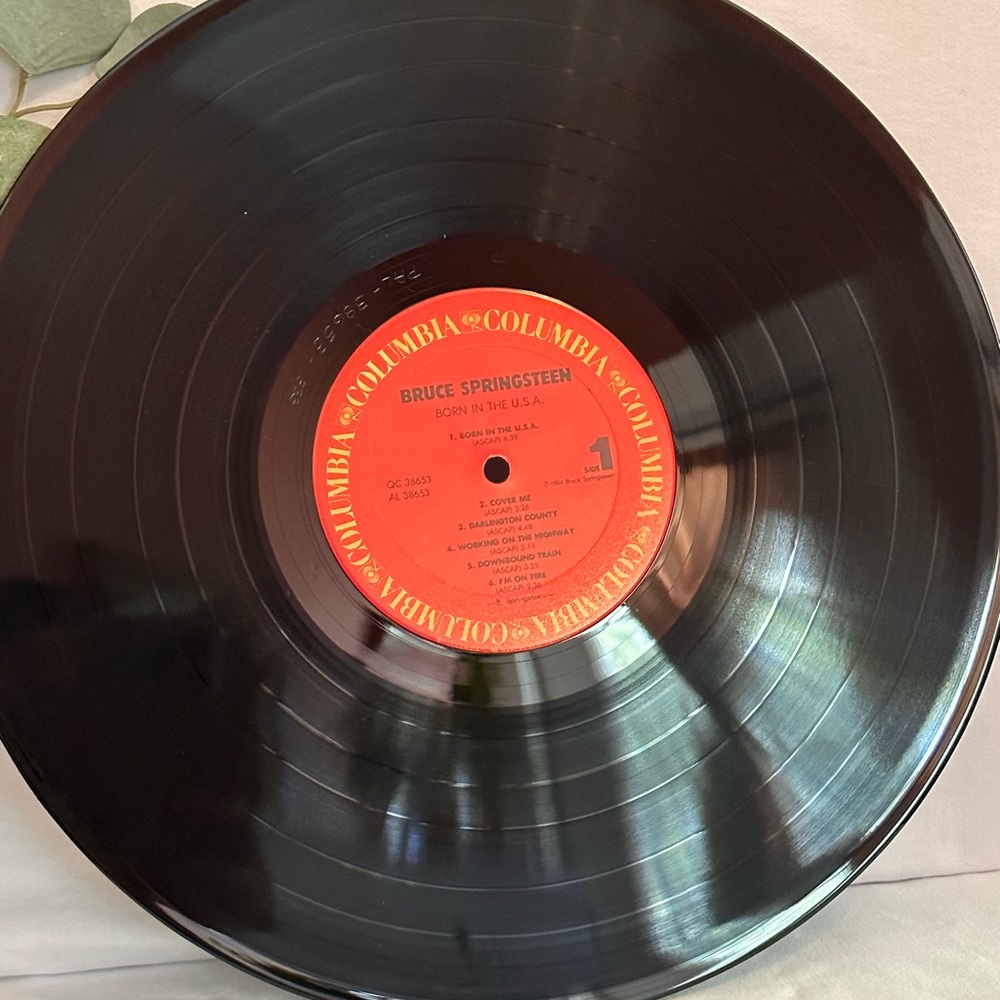 Bruce Springsteen Born in the U.S.A. original plastic sleeve vinyl record album - Picture 9 of 11